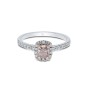 Platinum Cushion Cut 0.80ct Diamond Halo Ring