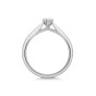 Platinum V-Shape Marquise 0.50ct Diamond Solitaire Ring with Diamond Accents