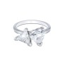 Platinum Trillion & Heart Cut 2.50ct Diamond 2 Stone Ring 