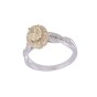 Certificated 18ct Two Colour Gold Yellow Oval Cut Diamond Ring, Approx. 1.45ct Total Weight