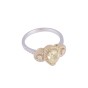 Certificated 18ct Two Colour Gold Yellow Pear Shape Diamond Ring, Approx. 1.60ct Total Weight