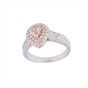 Certificated 18ct Two Colour Gold Pink Pear Shape Diamond Ring, Approx. 1.35ct Total Weight