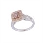 Certificated 18ct Two Colour Gold Pink Round Brilliant Cut Diamond Ring, Approx. 1.20ct Total Weight