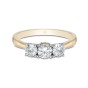 18ct Yellow Gold Heart Brilliant Cut 0.75ct Diamond Three Stone Ring 2