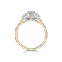 18ct Yellow Gold Heart Brilliant Cut 0.75ct Diamond Three Stone Ring 2