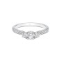 18ct White Gold Brilliant Cut 0.65ct Diamond Three Stone Ring 2