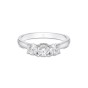 Platinum Brilliant Cut 1.00ct Diamond Three Stone Ring 2