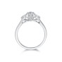 Platinum Brilliant Cut 1.00ct Diamond Three Stone Ring 3