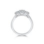 Platinum Brilliant Cut 1.00ct Diamond Three Stone Ring 3