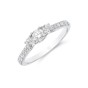 Platinum Brilliant Cut 1.00ct Diamond Three Stone Ring 1