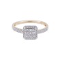 18ct Yellow Gold 0.50ct Princess Cut & Round Brilliant Cluster Ring