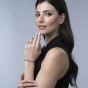 18ct Yellow Gold Baguette and Brilliant Cut 0.45ct Diamond Cluster Ring