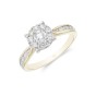 18ct Yellow Gold Brilliant Cut 0.75ct Diamond Cluster Ring