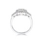 18ct White Gold Baguette and Brilliant Cut 1.00ct Diamond Cluster Ring