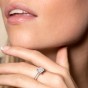 Platinum Princess Cut 1.00ct Diamond Cluster Ring