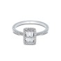 9ct White Gold Baguette 0.33ct Diamond Cluster Ring