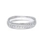 18ct White Gold Brilliant Cut Diamond 1.30ct Twisted Circle Ring