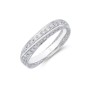 18ct White Gold Brilliant Cut Diamond 1.30ct Twisted Circle Ring