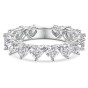18ct White Gold Heart Cut 4.25ct Diamond Eternity Ring