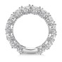 18ct White Gold Heart Cut 4.25ct Diamond Eternity Ring