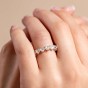 18ct White Gold Heart Cut 4.25ct Diamond Eternity Ring