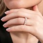 18ct White Gold Heart Cut 4.25ct Diamond Eternity Ring