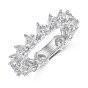 18ct White Gold Heart Cut 4.25ct Diamond Eternity Ring