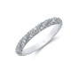 18ct White Gold 0.58ct Round Brilliant Pav&eacute; Diamond Twist Eternity Ring