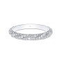 18ct White Gold 0.58ct Round Brilliant Pav&eacute; Diamond Twist Eternity Ring