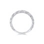 18ct White Gold 0.58ct Round Brilliant Pav&eacute; Diamond Twist Eternity Ring