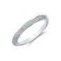 9ct White Gold Brilliant Cut 0.28ct Diamond Twisted Eternity Ring