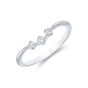 9ct White Gold 0.11ct Diamond Trilogy Wishbone Eternity Ring 