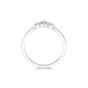 9ct White Gold 0.11ct Diamond Trilogy Wishbone Eternity Ring 