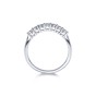 9ct White Gold Round Brilliant 0.11ct Diamond Illusion Set Eternity Ring