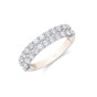 9ct Yellow Gold Brilliant Cut 1.00ct Diamond Double Row Eternity Ring