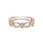 9ct Yellow Gold Brilliant Cut 0.12ct Diamond Open Link Eternity Ring