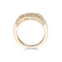 18ct Yellow Gold Brilliant Cut 0.49ct Rub Over Diamond Fancy Band