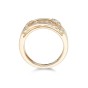 18ct Yellow Gold Brilliant Cut 0.49ct Rub Over Diamond Fancy Band