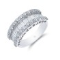 18ct White Gold Baguette and Brilliant Cut 2.00ct Diamond Fancy Band