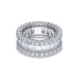 18ct White Gold Baguette and Brilliant Cut 4.92ct Diamond Fancy Band
