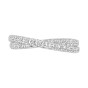 9ct White Gold Brilliant Cut 0.50ct Diamond Cross Over Fancy Band