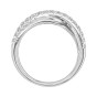 9ct White Gold Round Brilliant Cut 0.50ct Diamond Cross Over Fancy Band