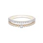 9ct Yellow Gold Brilliant Cut Diamond 0.20ct Double Row Bubble Fancy Band