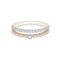 9ct Yellow Gold Brilliant Cut Diamond 0.20ct Double Row Bubble Fancy Band