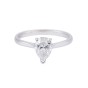 18ct white gold 0.95ct pear shape diamond solitaire ring
