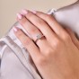 Platinum 1.00ct Round Brilliant Knife Edge Diamond Solitaire Ring