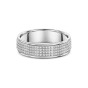 Platinum 5mm Textured Pattern Gents Wedding Band