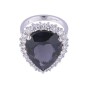 18ct White Gold 9.58ct Pear Shape Iolite and 1.55ct Diamond Cluster