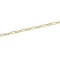 9ct Yellow Gold Diamond Cut Figaro 61cm Gents Necklet 