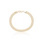 Silver Yellow Gold Plated 6.2mm Curb Bracelet 